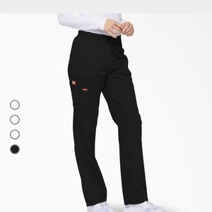 Women's EDS Signature Tapered Leg Cargo Scrub Pants, Black - 2 pairs medium